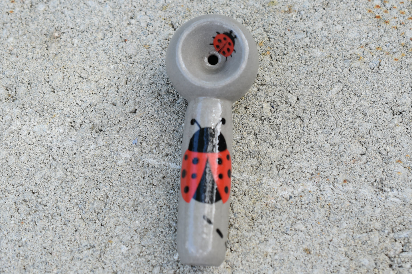 Ladybugs, Cement Gray Color, Small Pipe