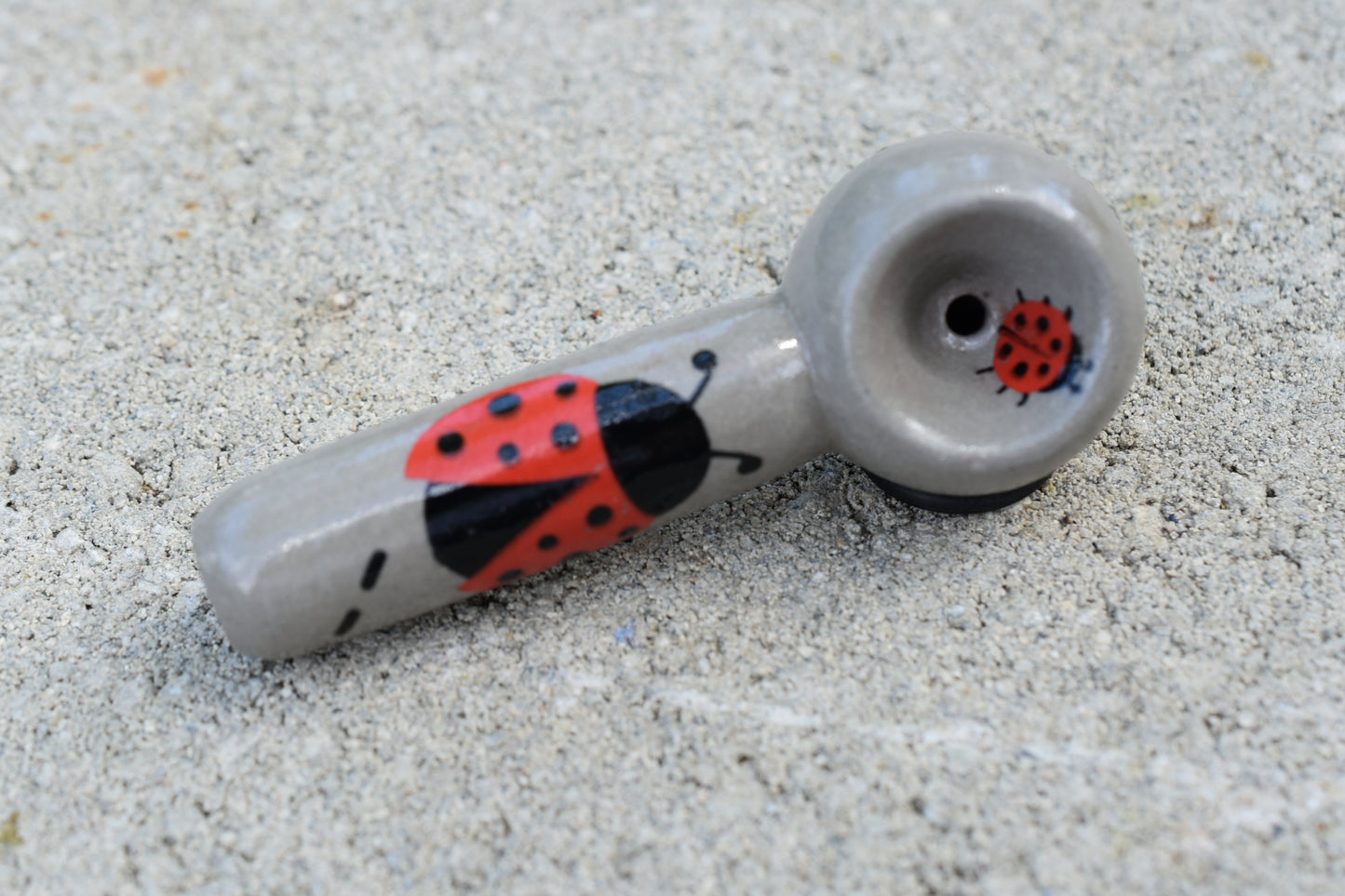 Ladybugs, Cement Gray Color, Small Pipe