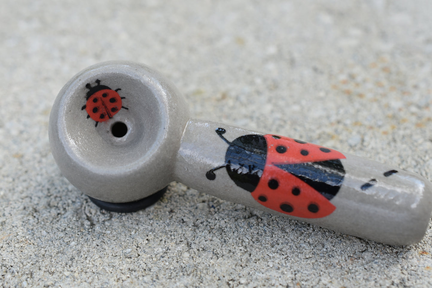 Ladybugs, Cement Gray Color, Small Pipe