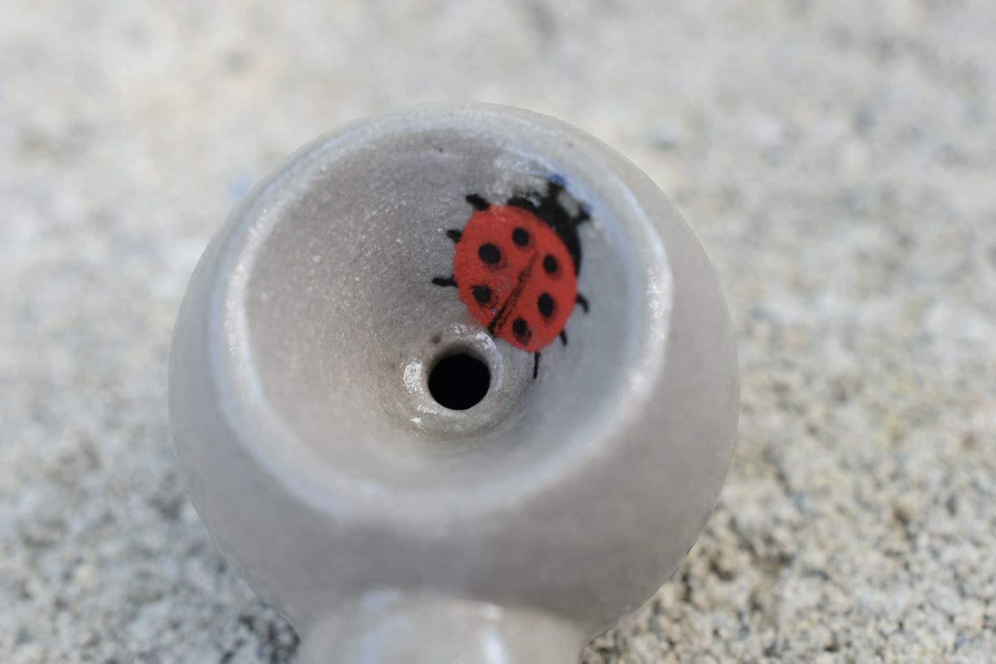 Ladybugs, Cement Gray Color, Small Pipe