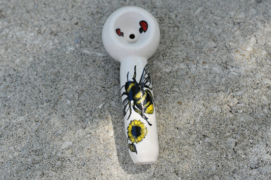 Honey Bee, Sunflower, Small Pipe