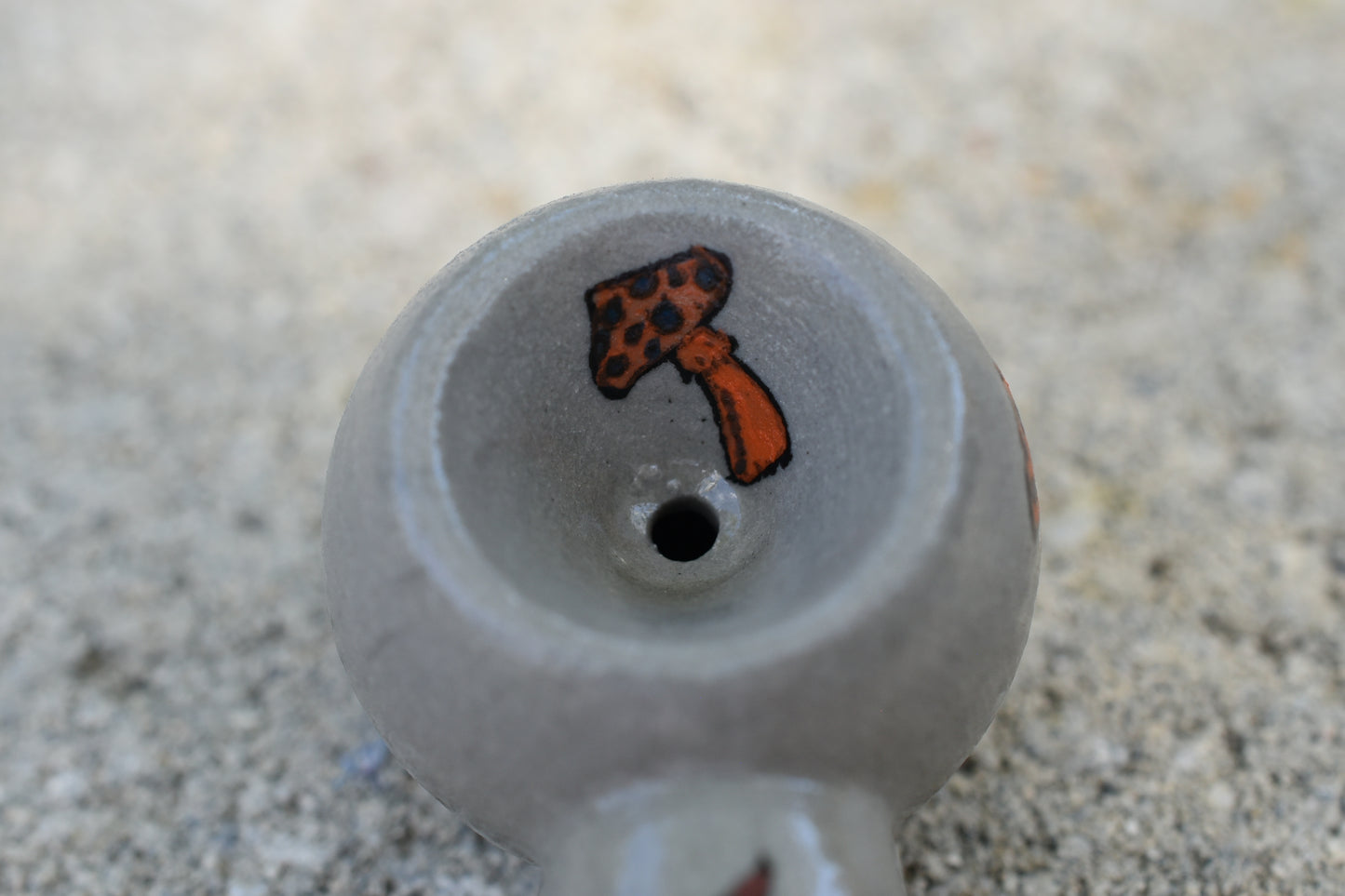 Gnome, Cement Gray Color, Small Pipe