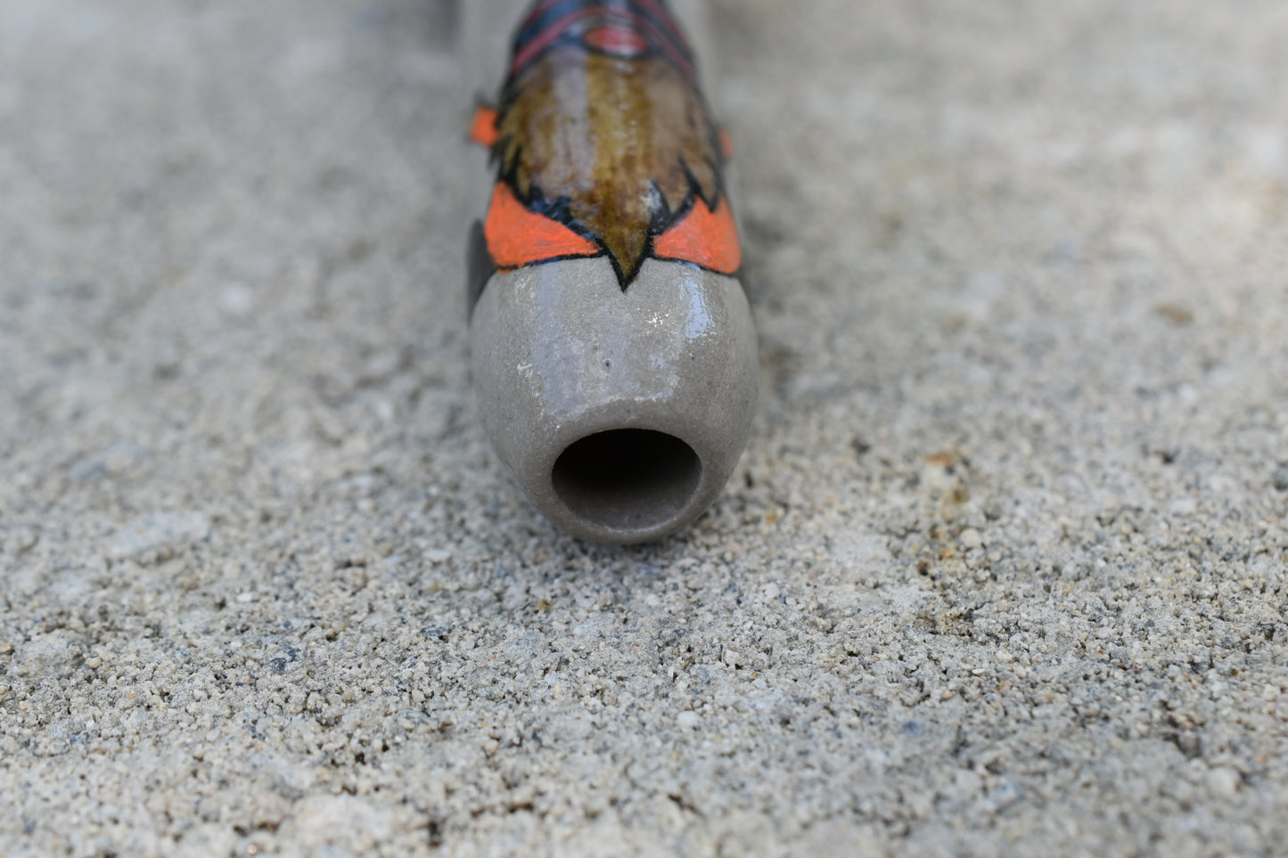 Gnome, Cement Gray Color, Small Pipe