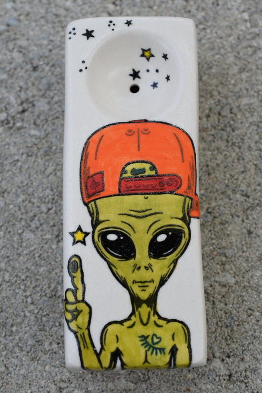 Alien Baseball Cap, Rectangular Pipe