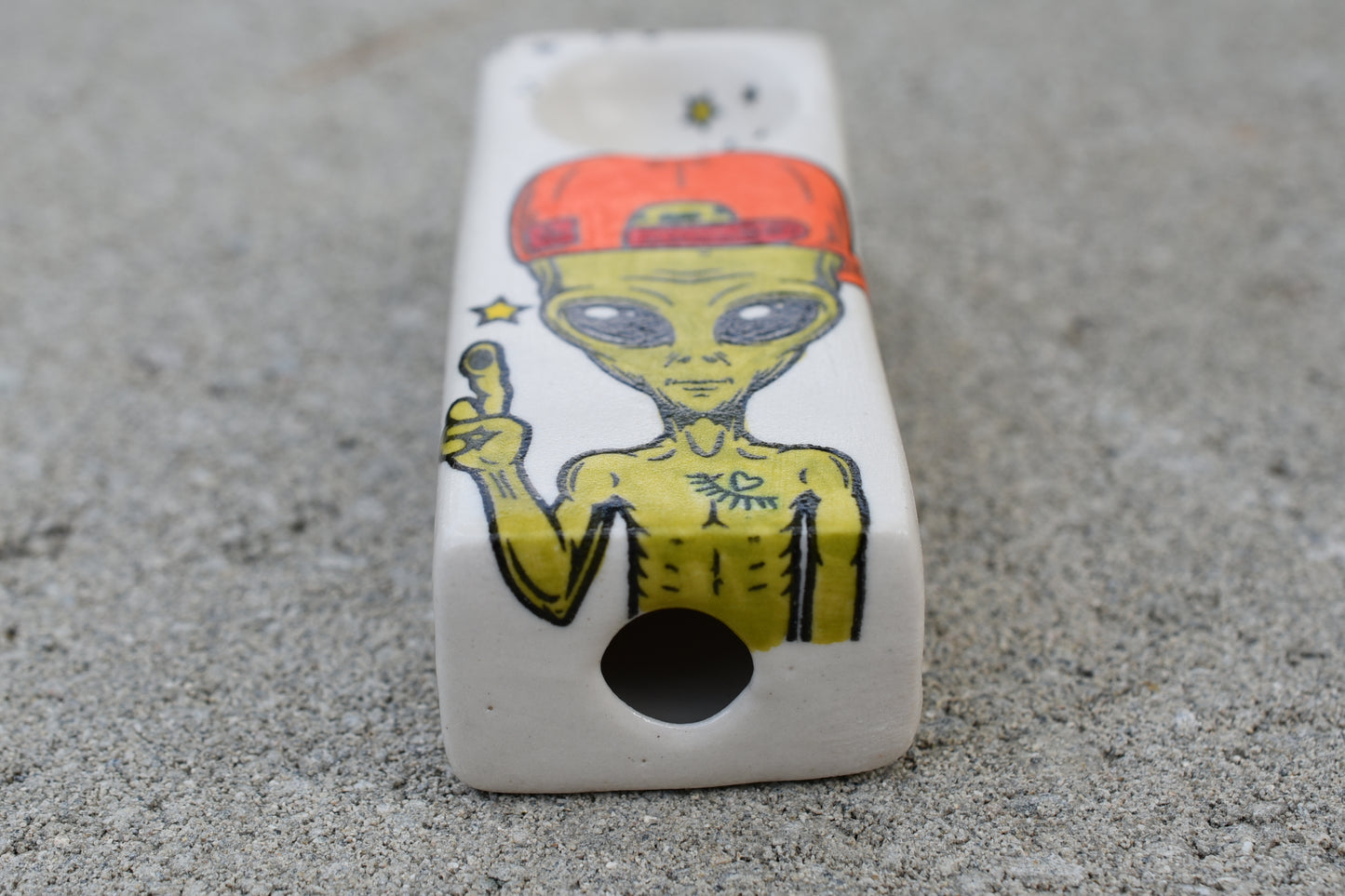 Alien Baseball Cap, Rectangular Pipe