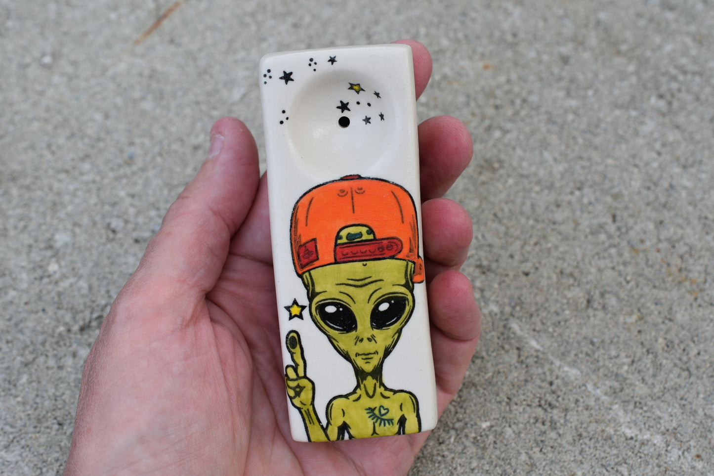 Alien Baseball Cap, Rectangular Pipe