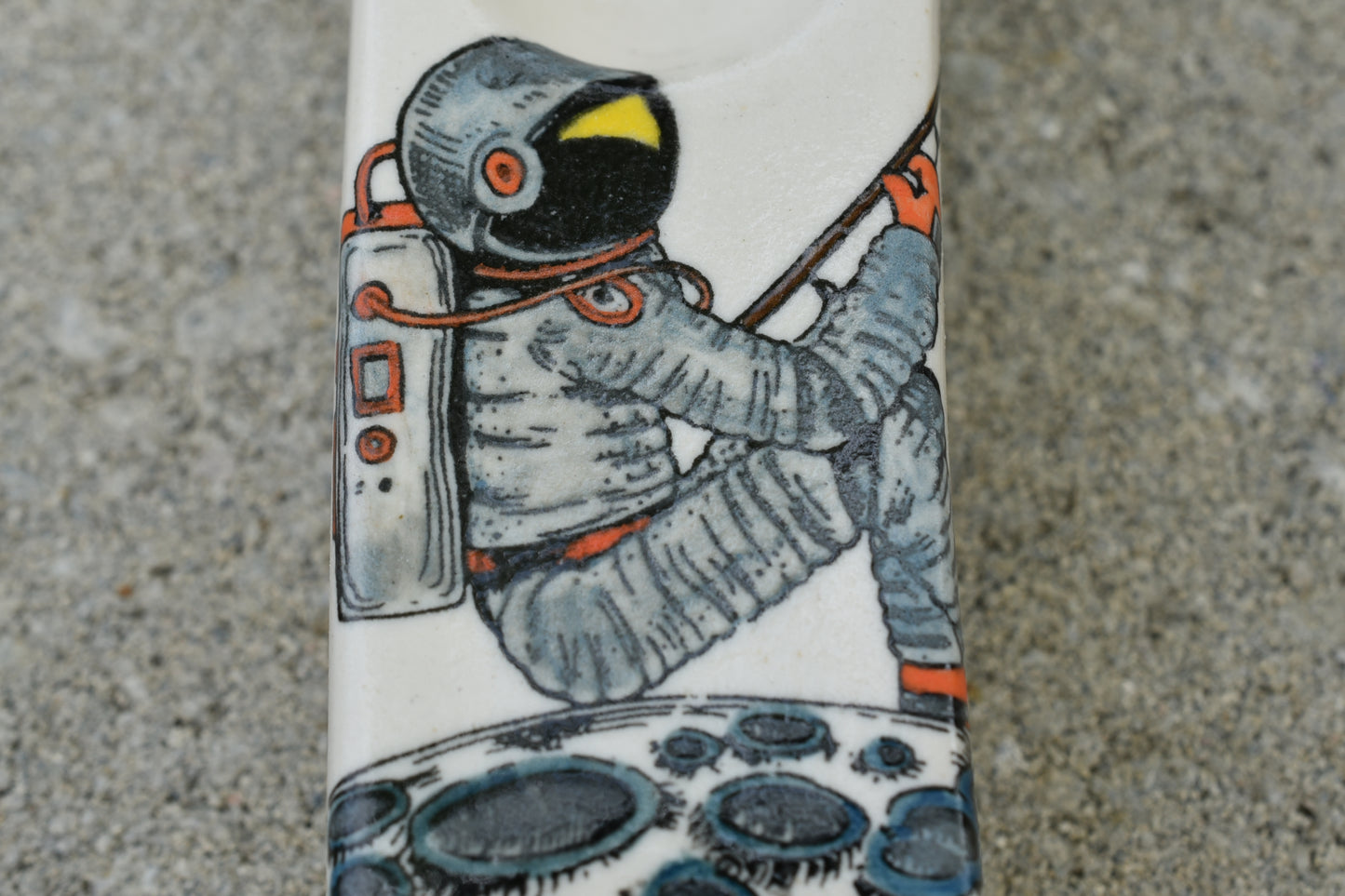 Astronaut Fishing on the Moon, Rectangular Pipe