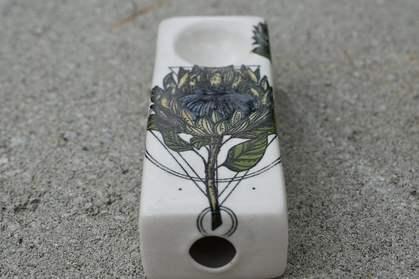 Artichoke Flower, Rectangular Pipe