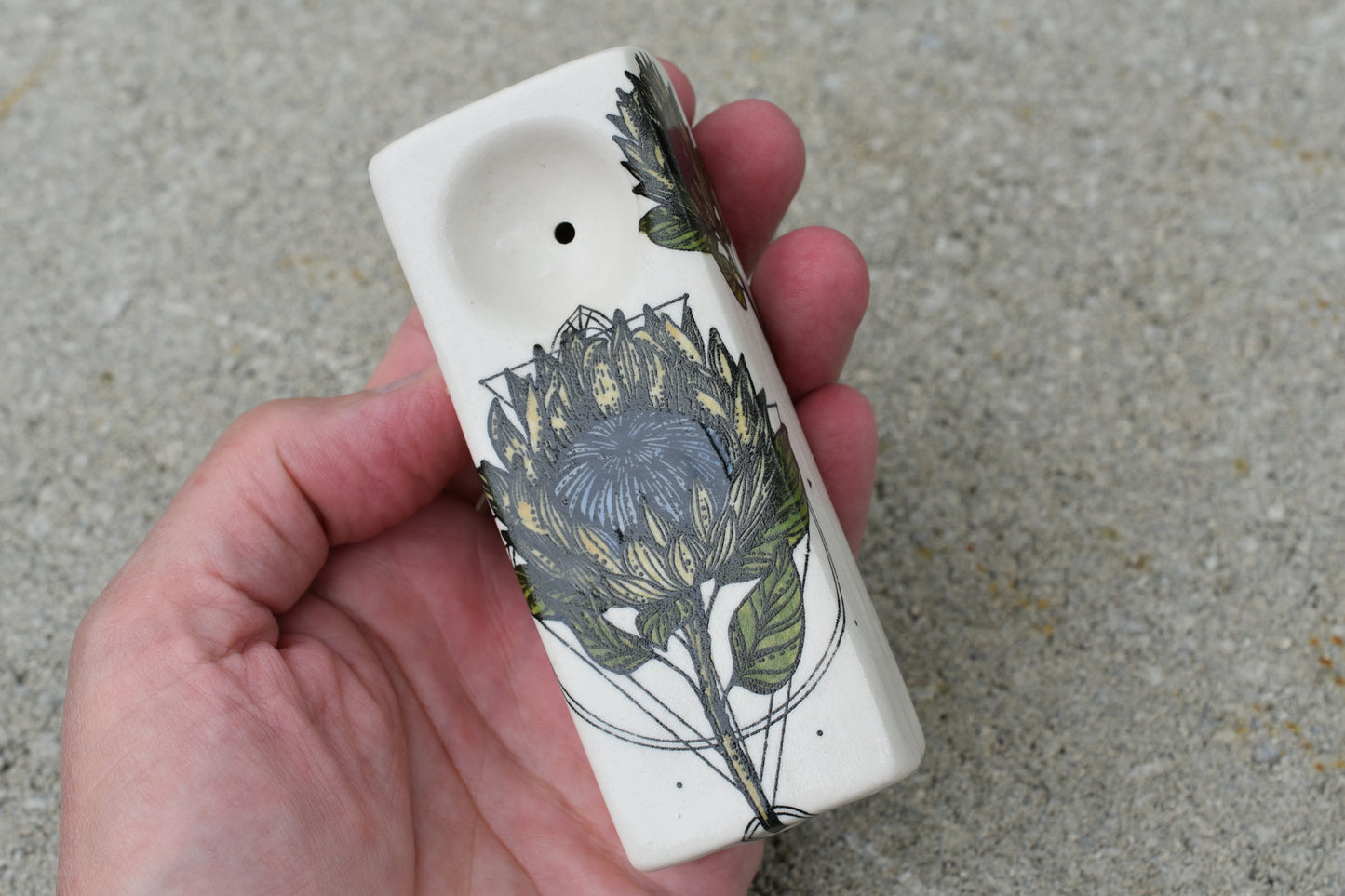 Artichoke Flower, Rectangular Pipe