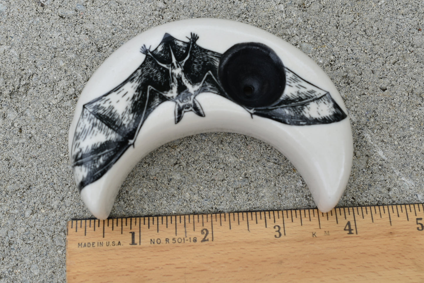 Bat Moon, Moon Shaped, Unique Pipe