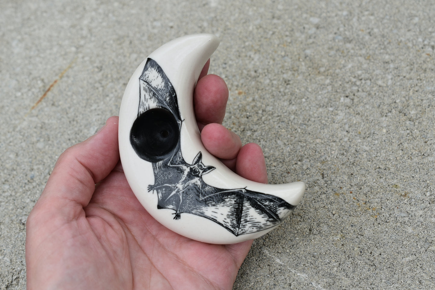 Bat Moon, Moon Shaped, Unique Pipe