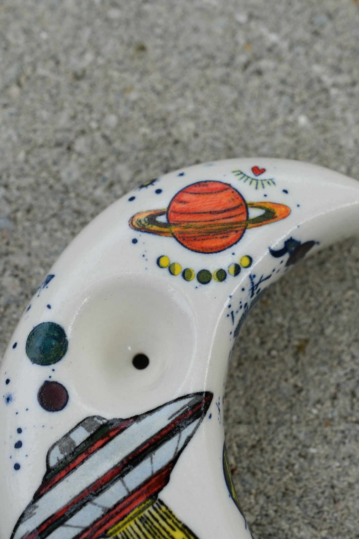 Alien Invasion, Outer Space, Moon Shaped, Unique Pipe