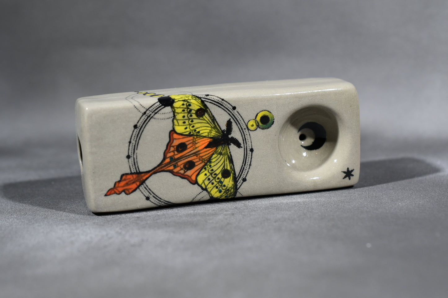 Alchemy Night Moth, Cement Gray Color, Rectangular Pipe