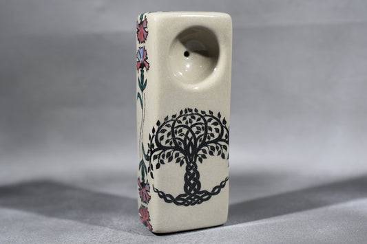 Yggdrasil and Flora Vine, Cement Gray Color, Rectangular Pipe