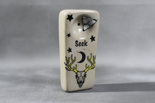 Deer Skull, Mystic Alchemy, Cement Gray Color, Squangular Shape, On Sale