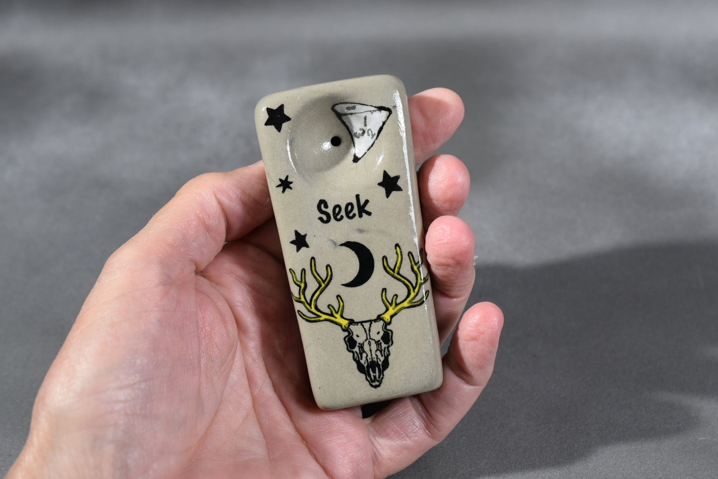 Deer Skull, Mystic Alchemy, Cement Gray Color, Squangular Shape, On Sale